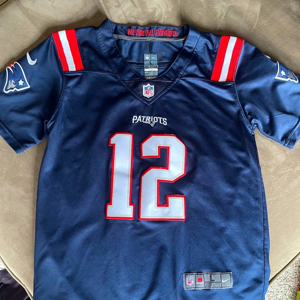 Kids Large Nike Tom Brady Patriots Jersey